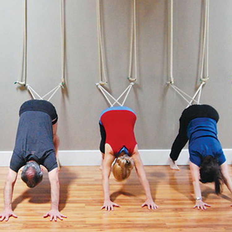 Yoga Fitness Rope Equipment on the Wall